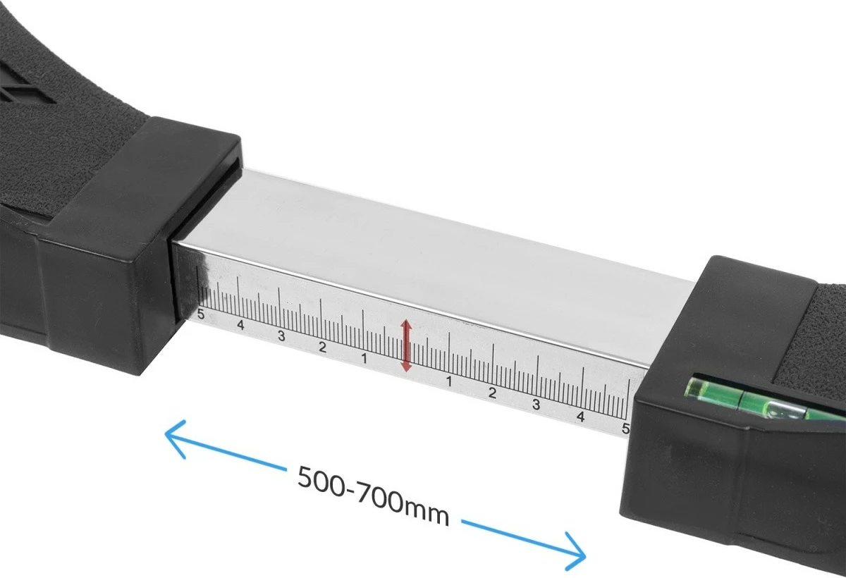 Premikljiva univerzalna podlaga Maclean MC-855, črno/srebrna