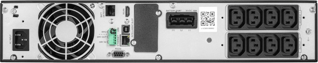 Neprekinjeno napajanje EVER POWERLINE RT PRO 1kVA/1kW R2T, črn