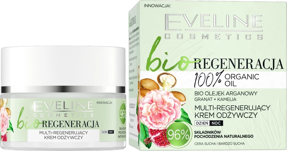Hranilna in regeneracijska krema za obraz Eveline Cosmetics Bio Regeneration Multi-Regenerating, za ženske, 50 ml