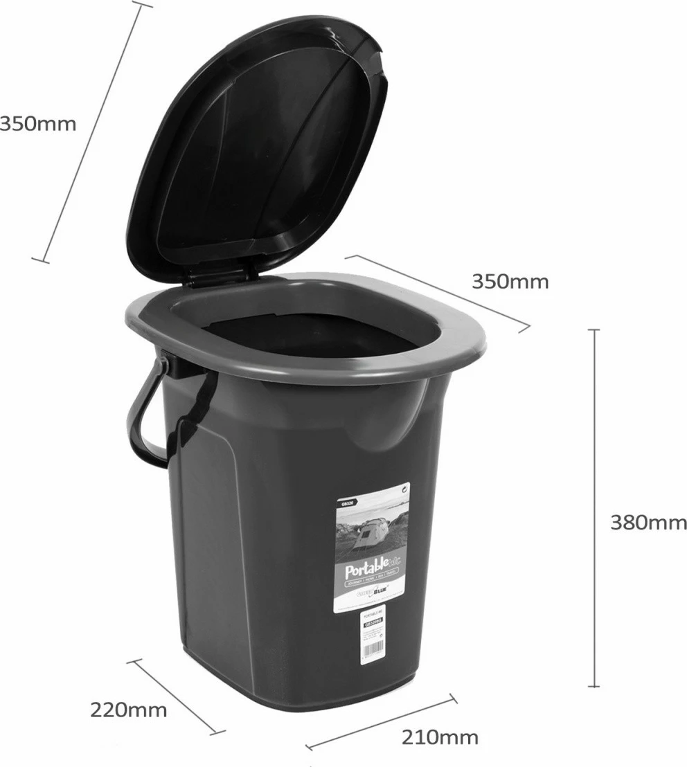 Prenosni WC GreenBlue GB320AG, antracit