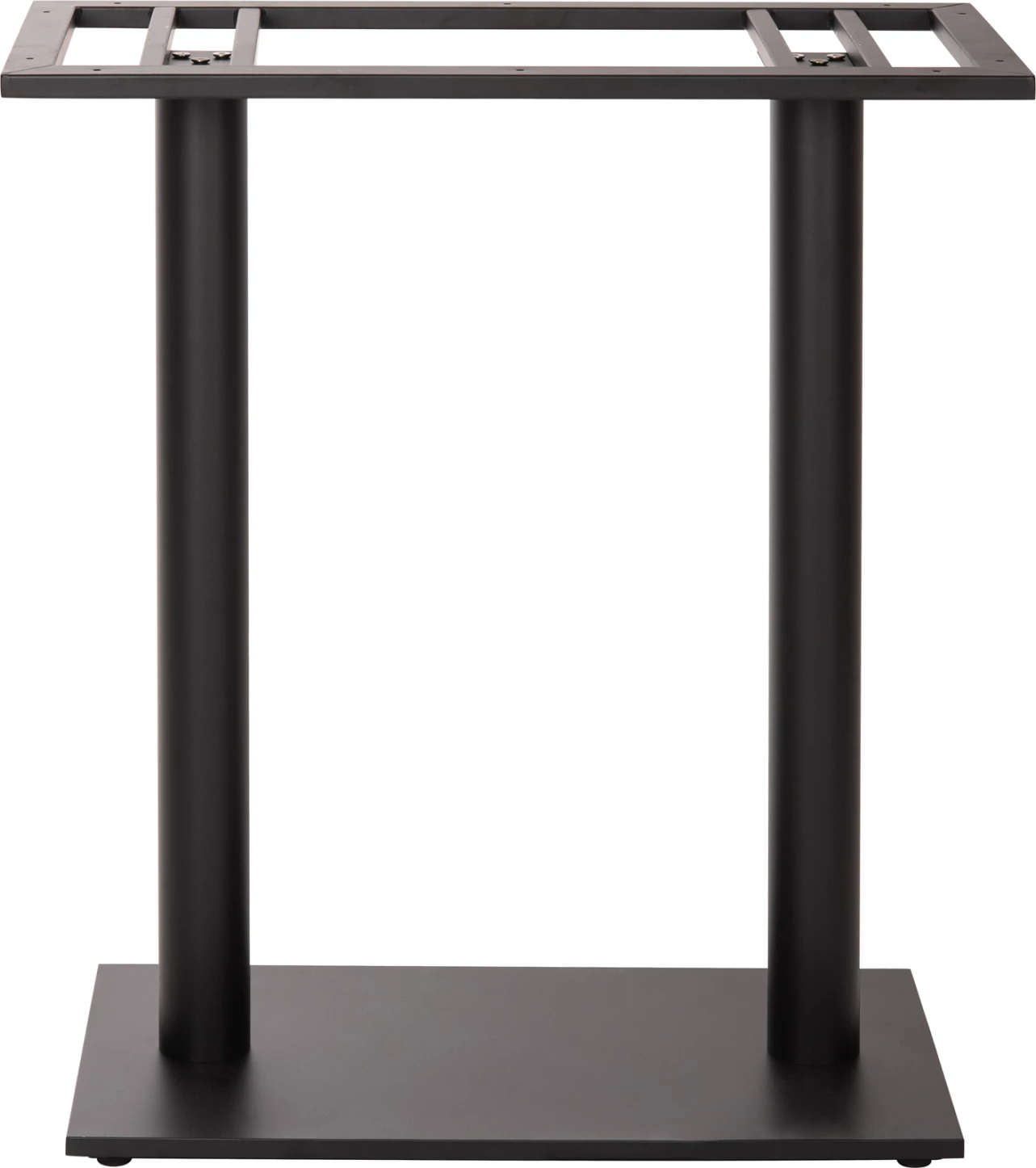 Osnova barske mize FH478.01 srednje višine mat črna kovina 2-stebri 40Χ80Χ90Hcm