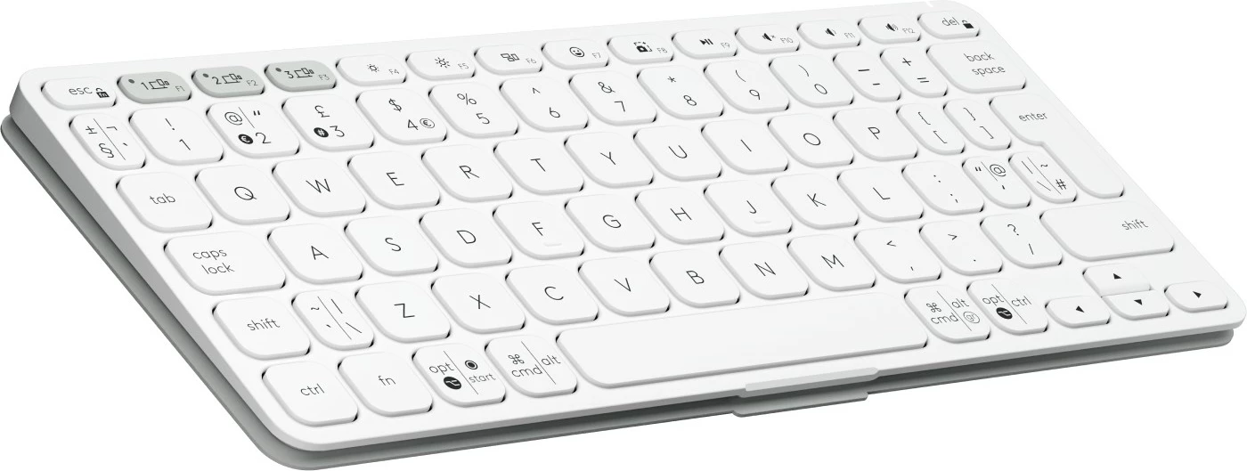 Ultra prenosna tipkovnica Logitech Keys-To-Go 2, svetlo siva