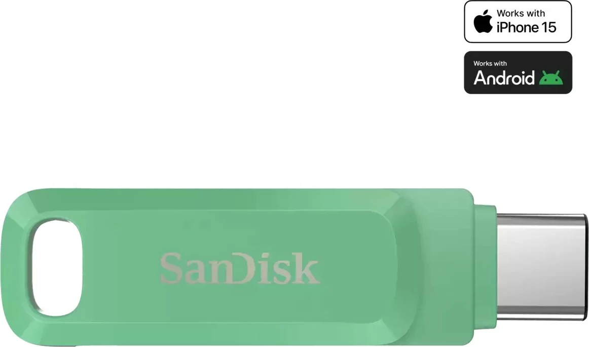 USB ključek Ultra Dual Drive Go, Sandisk, USB-C, zelen USB ključek Ultra Dual Drive Go, Sandisk, USB-C, zelen