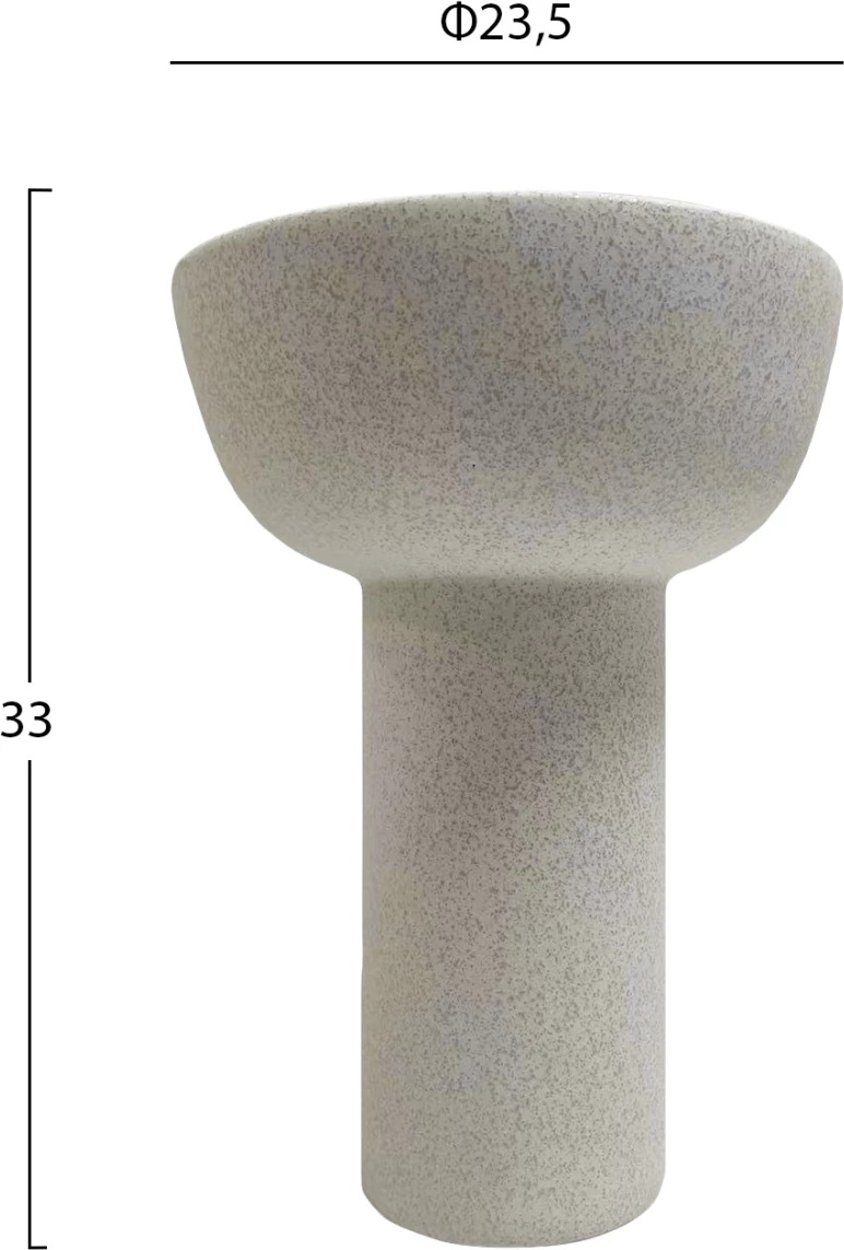 Keramična namizna dekoracija ELENDIL FH4602.01 v barvi slonovine s kristalizacijo Φ23.5x33Hcm