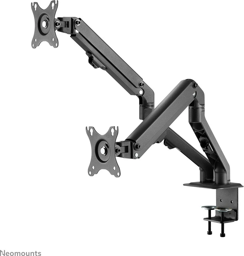 Nosilec za dva monitorja Neomounts FPMA-D650DBLACK, 17–27 palcev, nastavljiva višina z gas spring, črn Nosilec za dva monitorja Neomounts FPMA-D650DBLACK, 17–27 palcev, nastavljiva višina z gas spring, črn