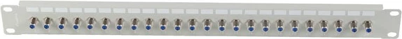Patch panel, 24 priključkov, 19-palčni, tip F, siv Lanberg PPRF-R624-S