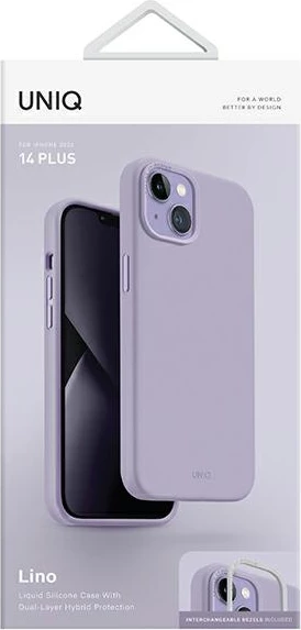 Ovitek za telefon UNIQ Lino za iPhone 14 Plus, vijoličen