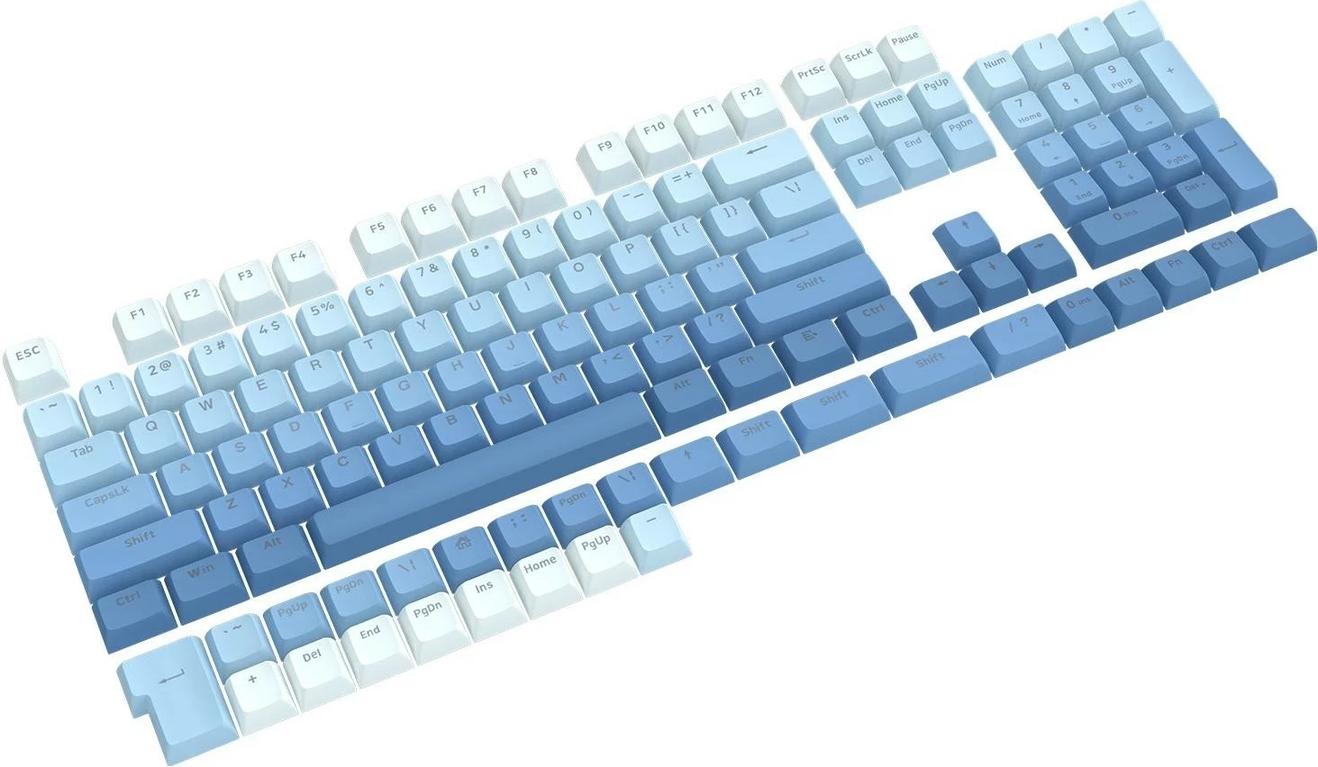 Keycaps z ombre modrim odtenkom Redragon A134
