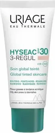 Obarvana krema za obraz Uriage Hyséac Global Color Treatment SPF30, unisex, 30 ml