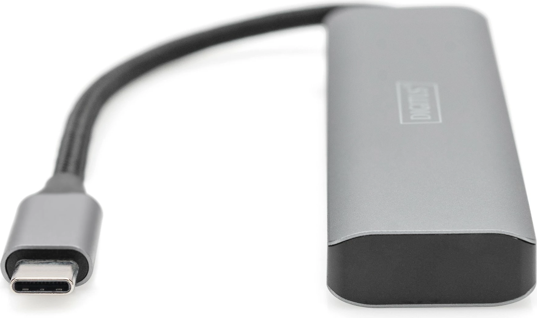 USB-C razširitveni hub Digitus, 4 priključki, USB 3.2 Gen 1, 5000 Mbit/s, siv