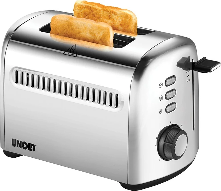 Toaster retro za 2 rezini UNOLD, 2 rezini, 7 stopenj, inox