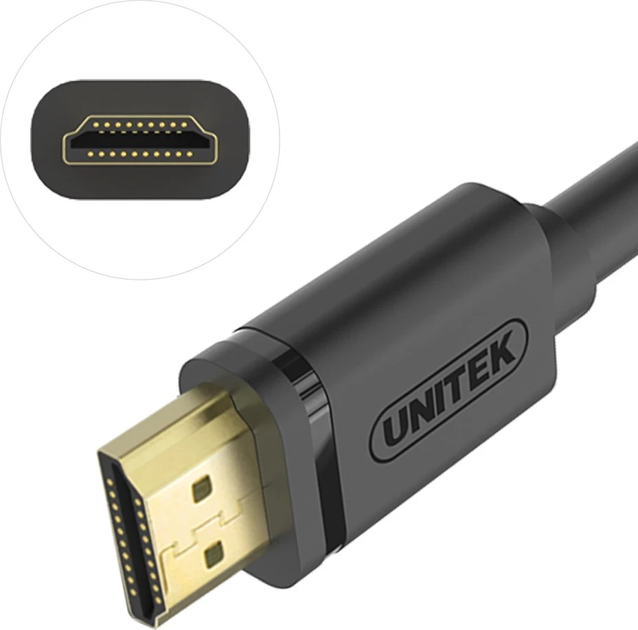 HDMI kabel Unitek Y-C138M, HDMI tip A, 2 m, črn