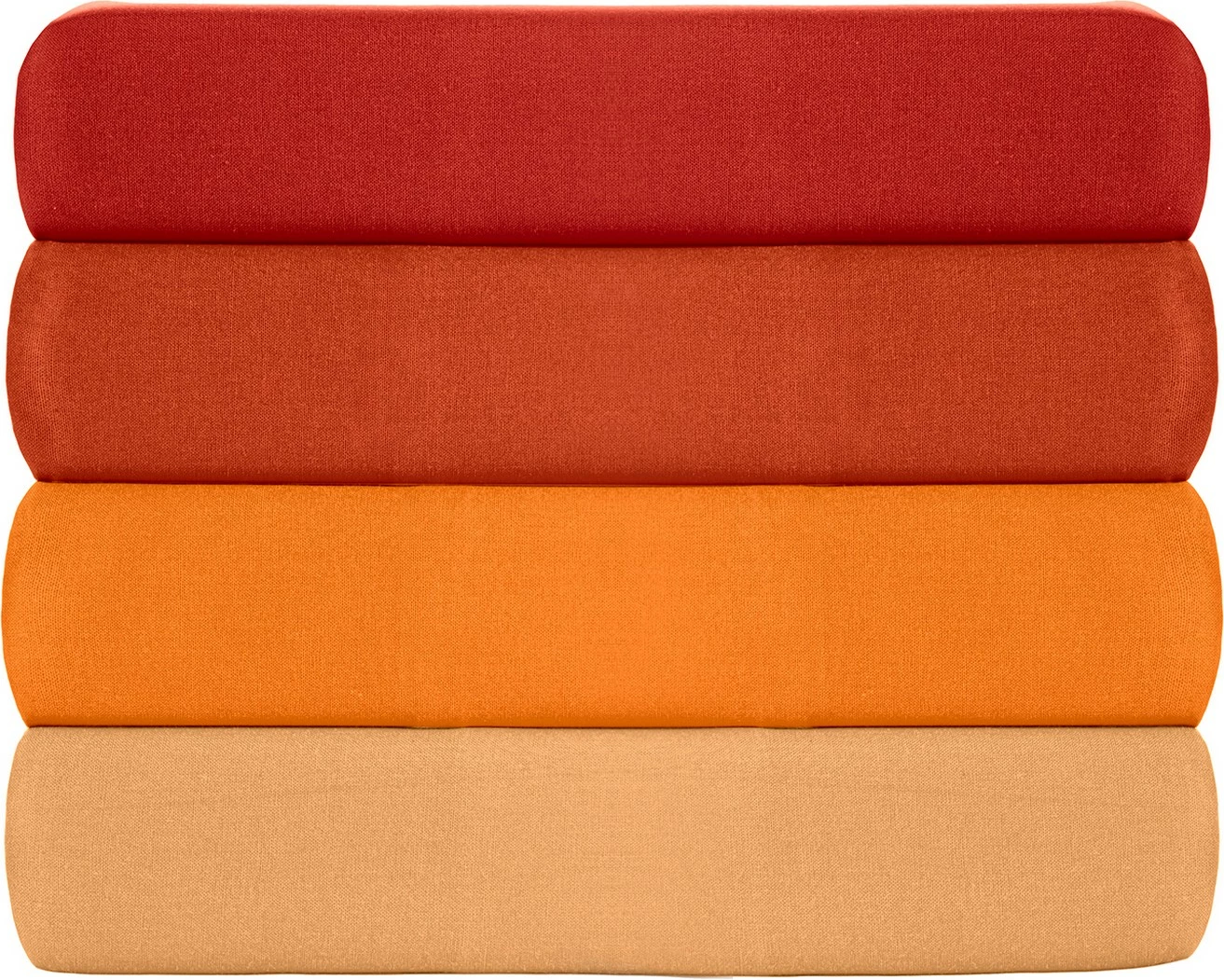 Rjuha z elastiko za dvojno posteljo, oranžna, Ranforce L'essentiel, 140x190+30 cm