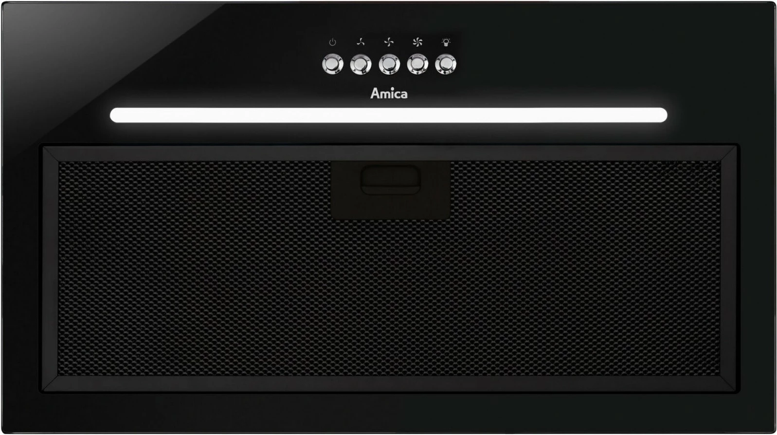 Integriran aspirator, Amica OMP6255BG, 55 cm, črn