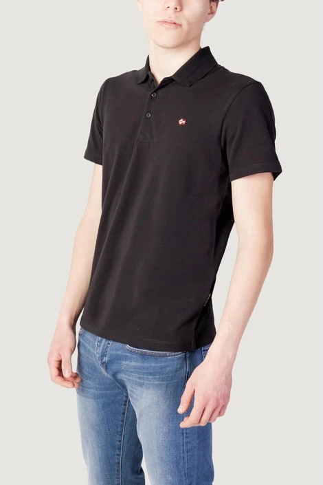 Majica polo Napapijri za moške, črna