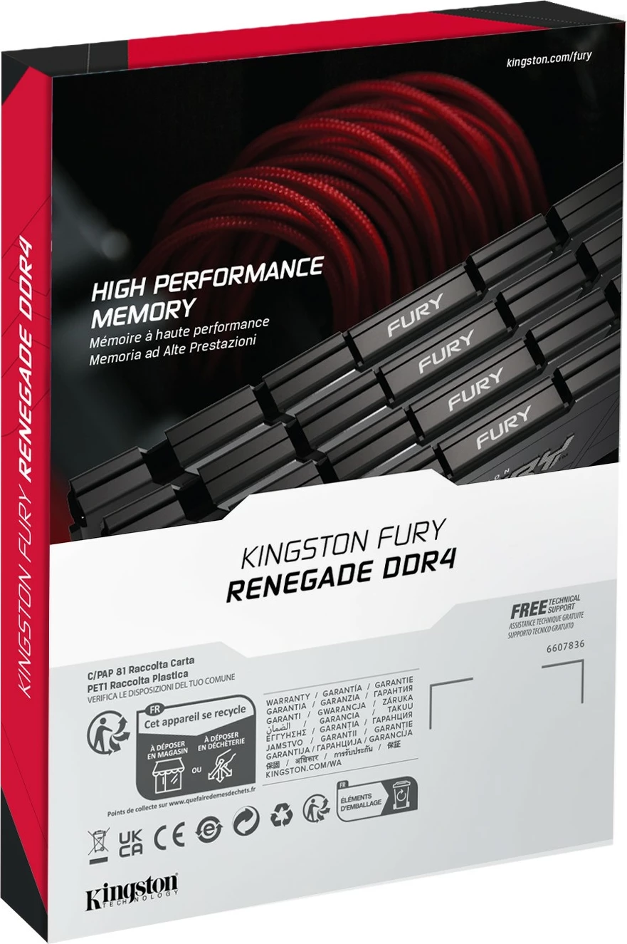 Možnost RAM Kingston FURY Renegade 16GB 5333MT/s DDR4 CL20, črn