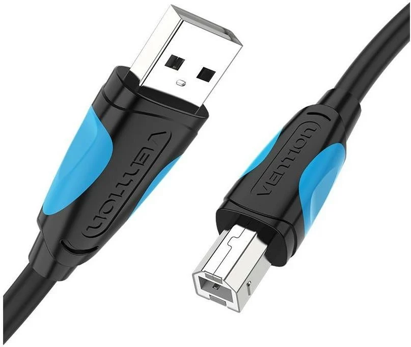 Kabel USB-A/USB-B Vention, 5 m, črno-modra