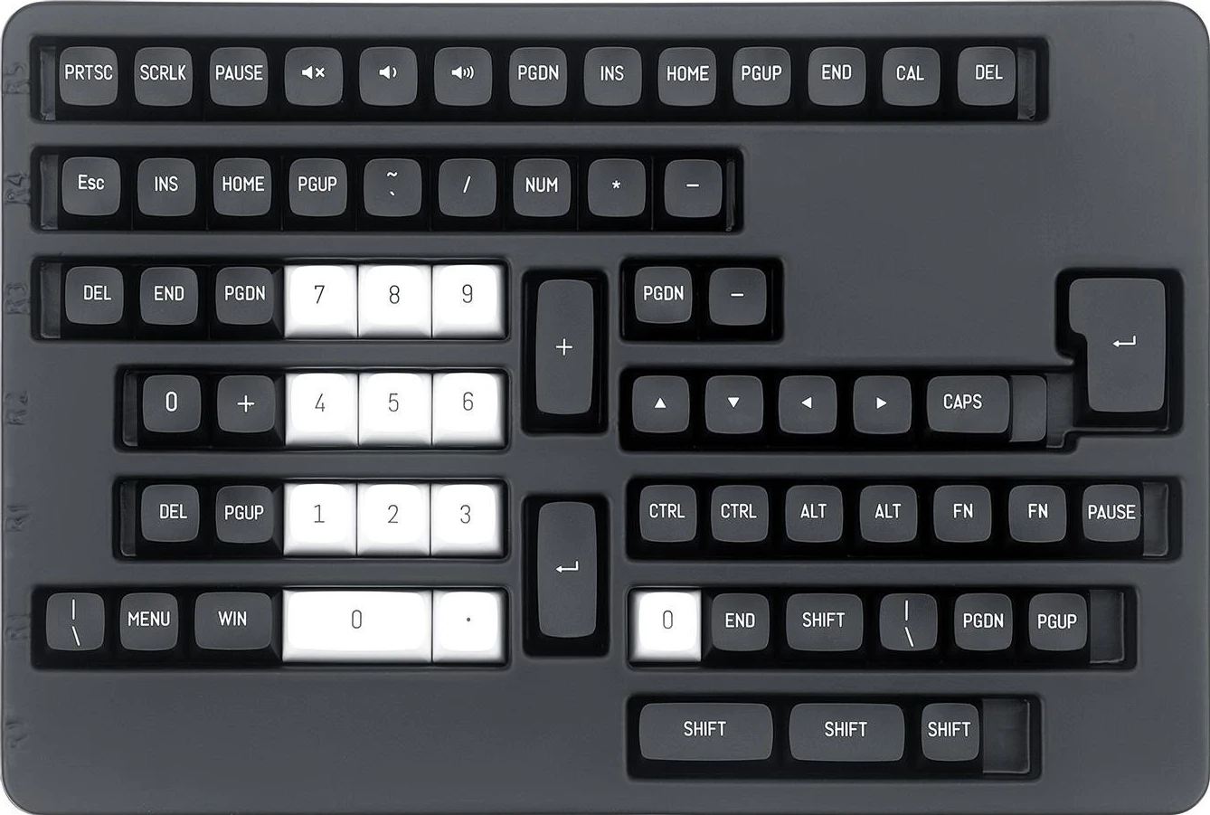 Keycapi PBT Doubleshot, 150 kosov, bela-črna - Redragon A132