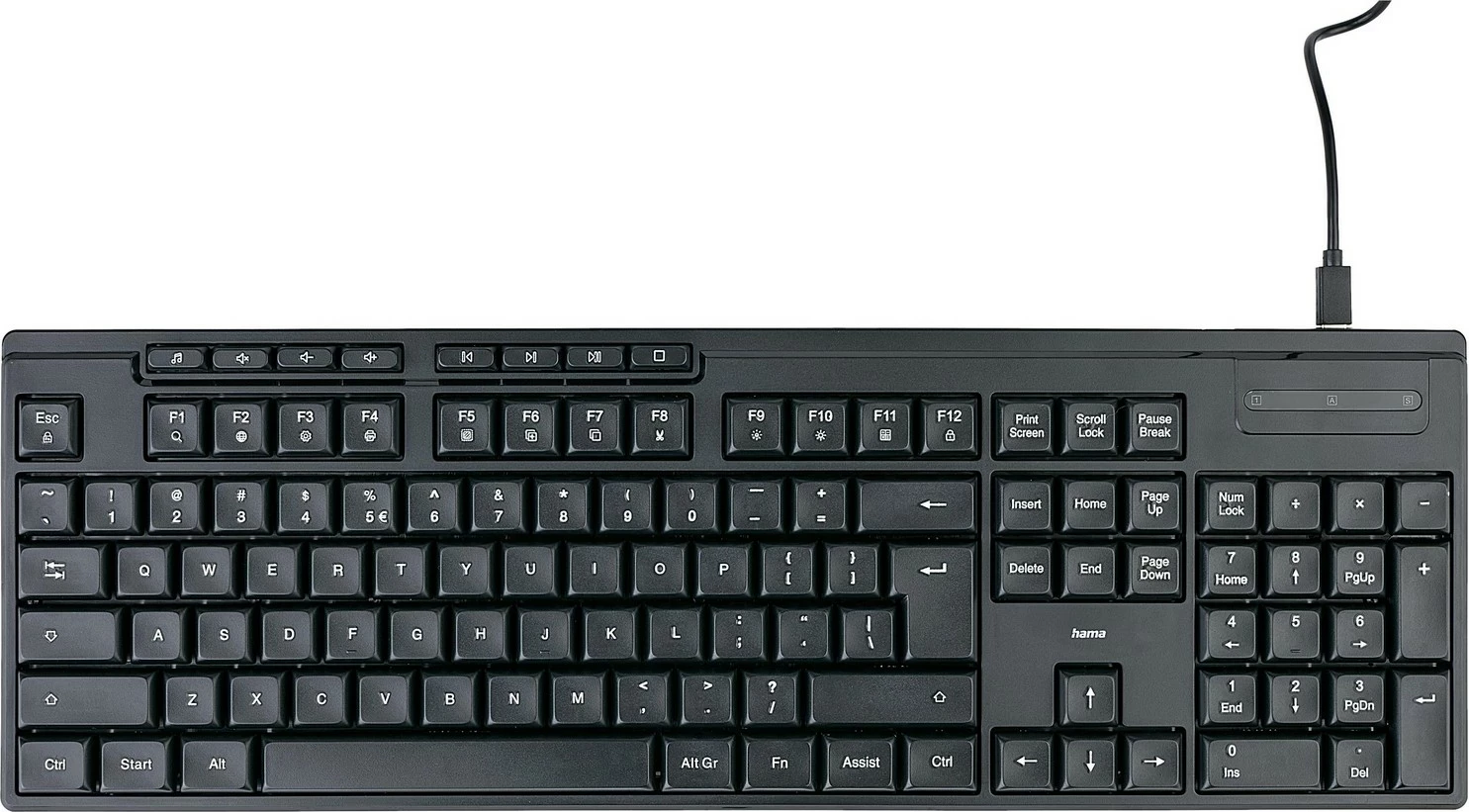 Žična tipkovnica Hama CK-200, črna