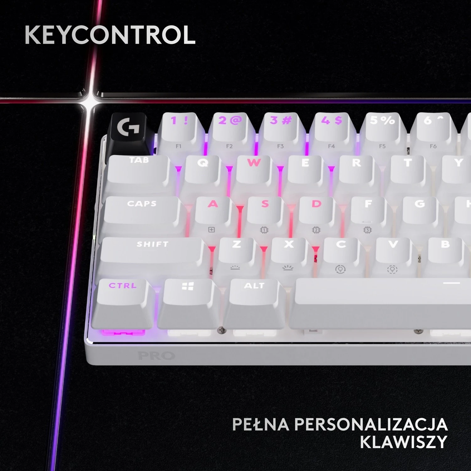 Mehanska tipkovnica z optično-tehnično stikalo Logitech G Pro X 60 Lightspeed, RGB, bela
