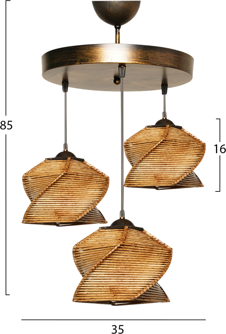 Stropna svetilka za notranje prostore 3 kosi FH7493 35x85 cm