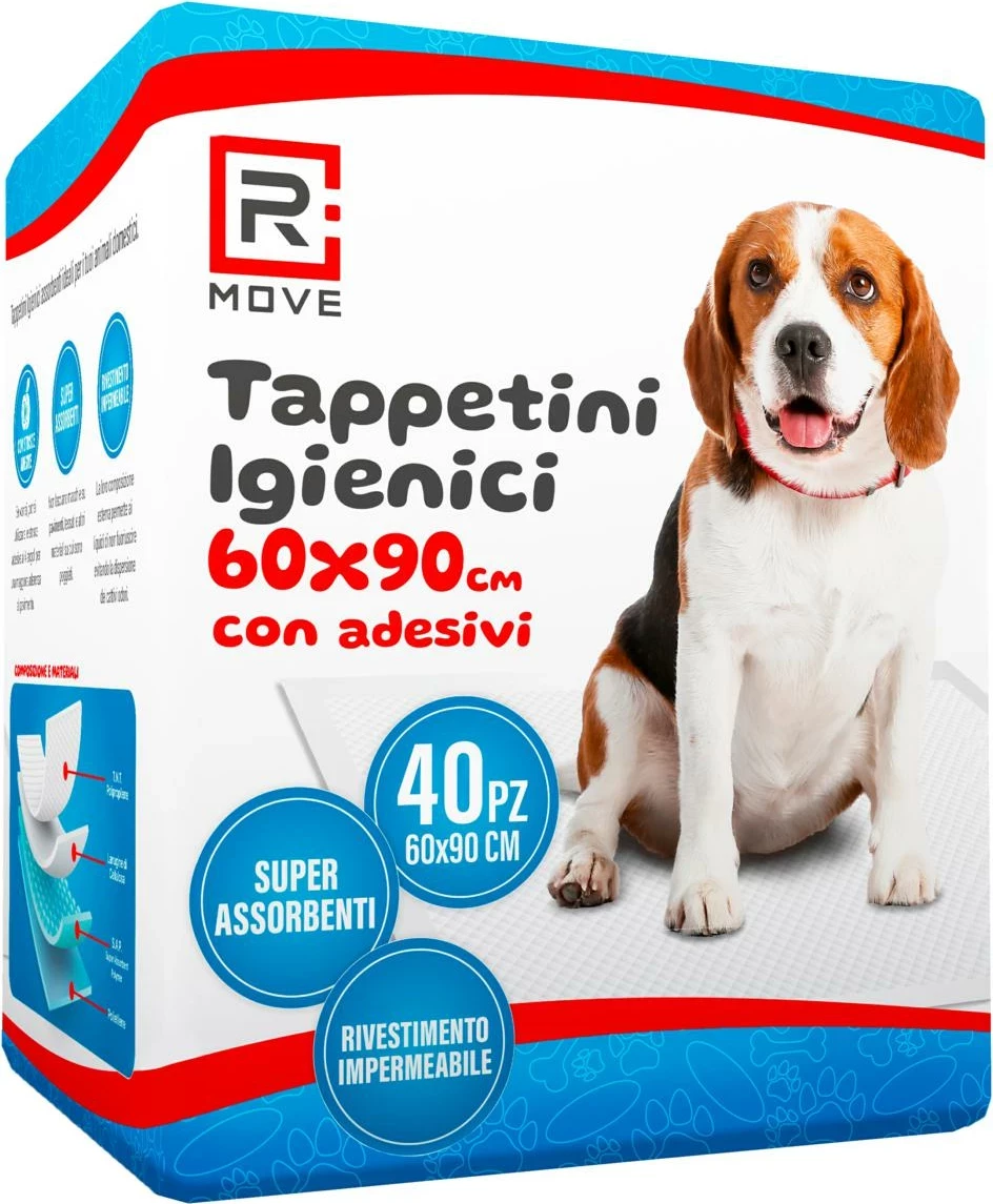 Higienične podloge za hišne ljubljenčke RMove 60x90 cm, 40 kosov