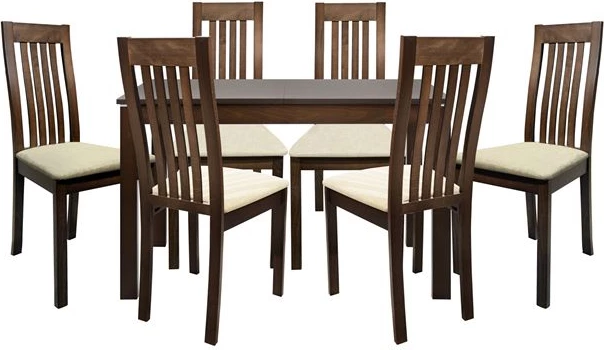 Set jedilne mize 5 kosov Miza odprta 120+30Χ80Χ75cm & 4 stoli FH10049