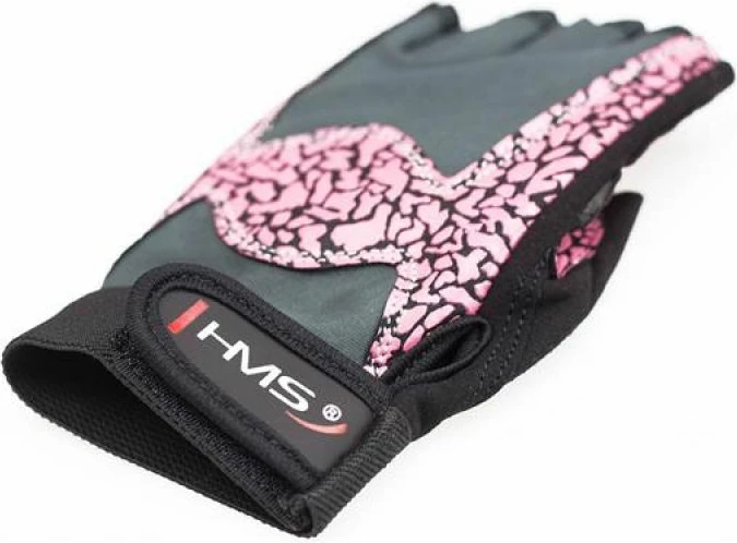 Dame rokavice za trening HMS, roza s sivo