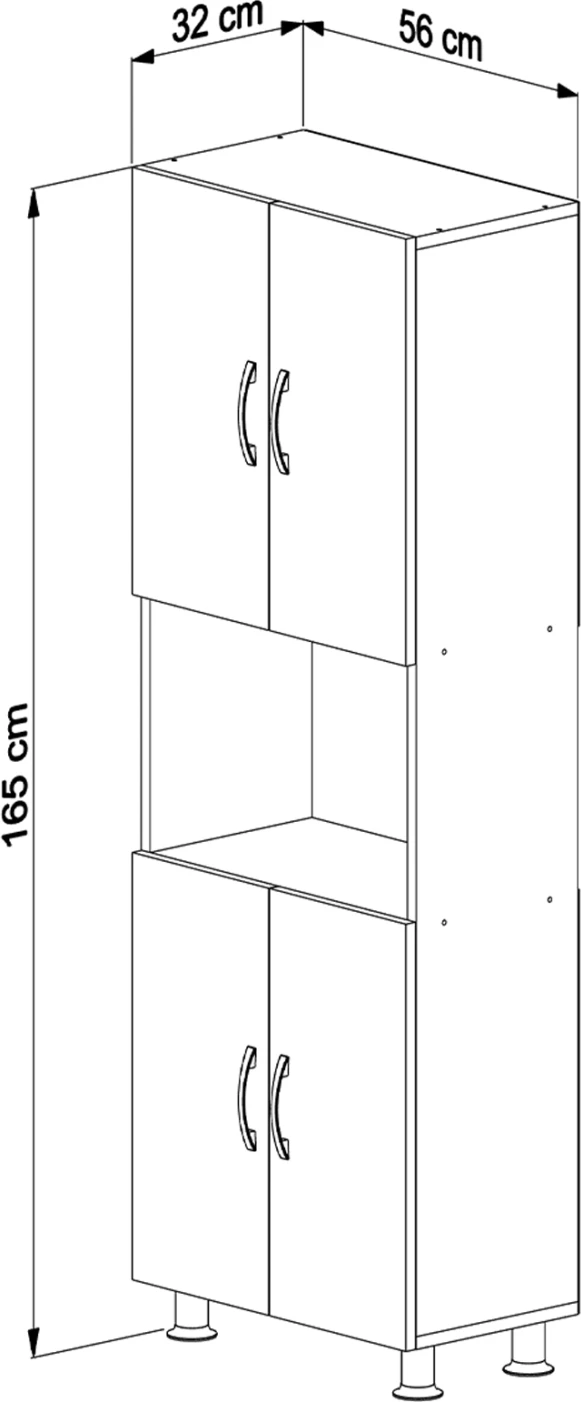 Kuhinjsko pohištvo/omara RAD FH18196.03 melamin v sonoma-beli 56x32x165H cm