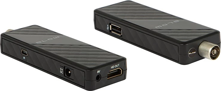 Digitalni sprejemnik BLOW 6000FHD MINI H.265, DVB-T2, črn, z daljinskim upravljalnikom