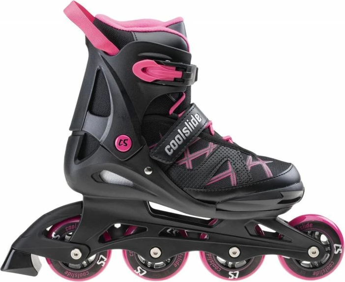 Role za dekleta Coolslide, črne in rožnate