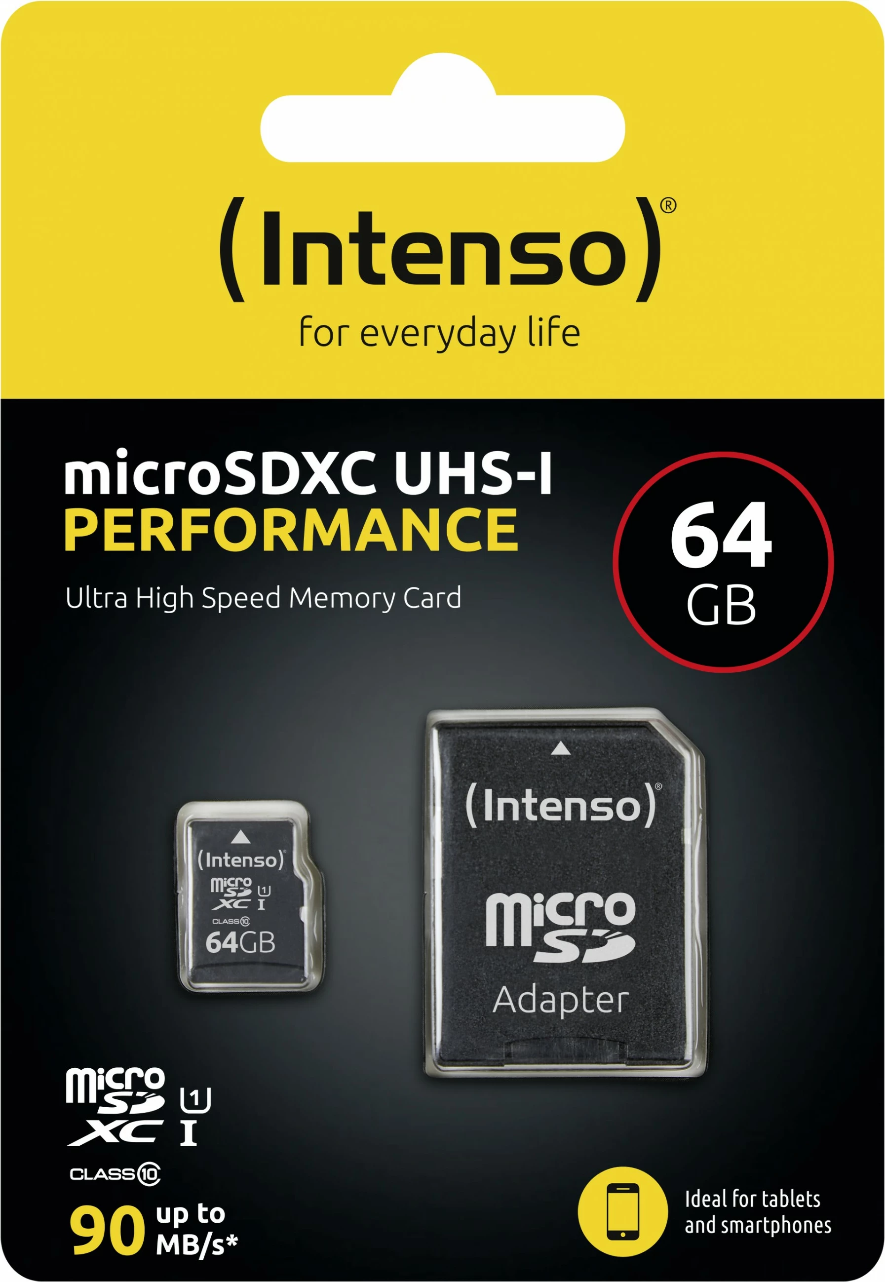 MicroSD kartica 64GB, Class 10, UHS-I, črna — Intenso MicroSD kartica 64GB, Class 10, UHS-I, črna — Intenso