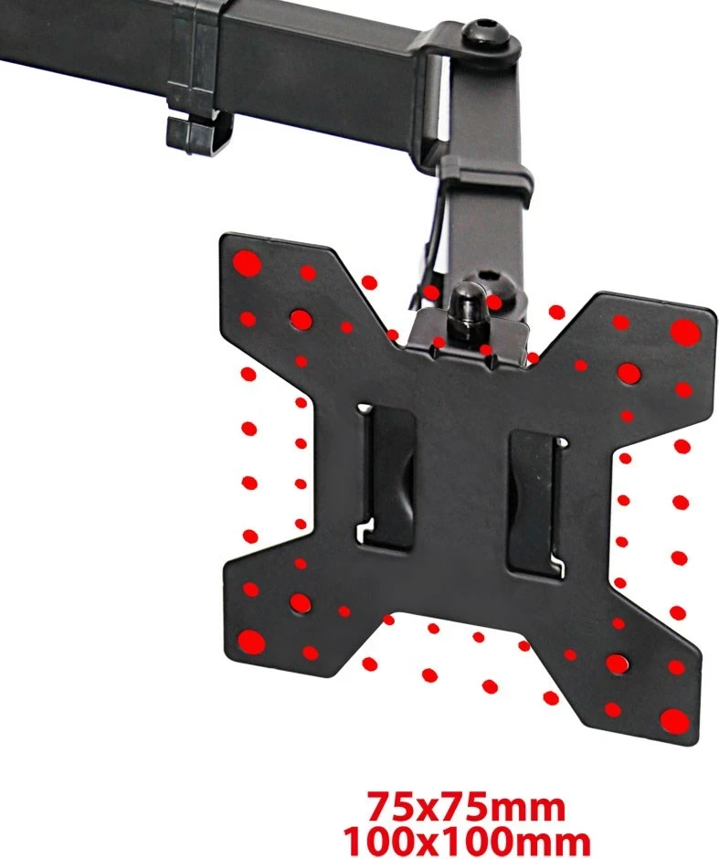 Nosilec za monitor, Esperanza ERW017, 10–27'', do 8 kg, črn