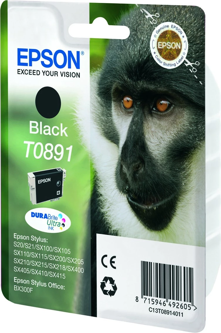 Toner DURABrite Ultra, Epson T0891, 5,8 ml, črn