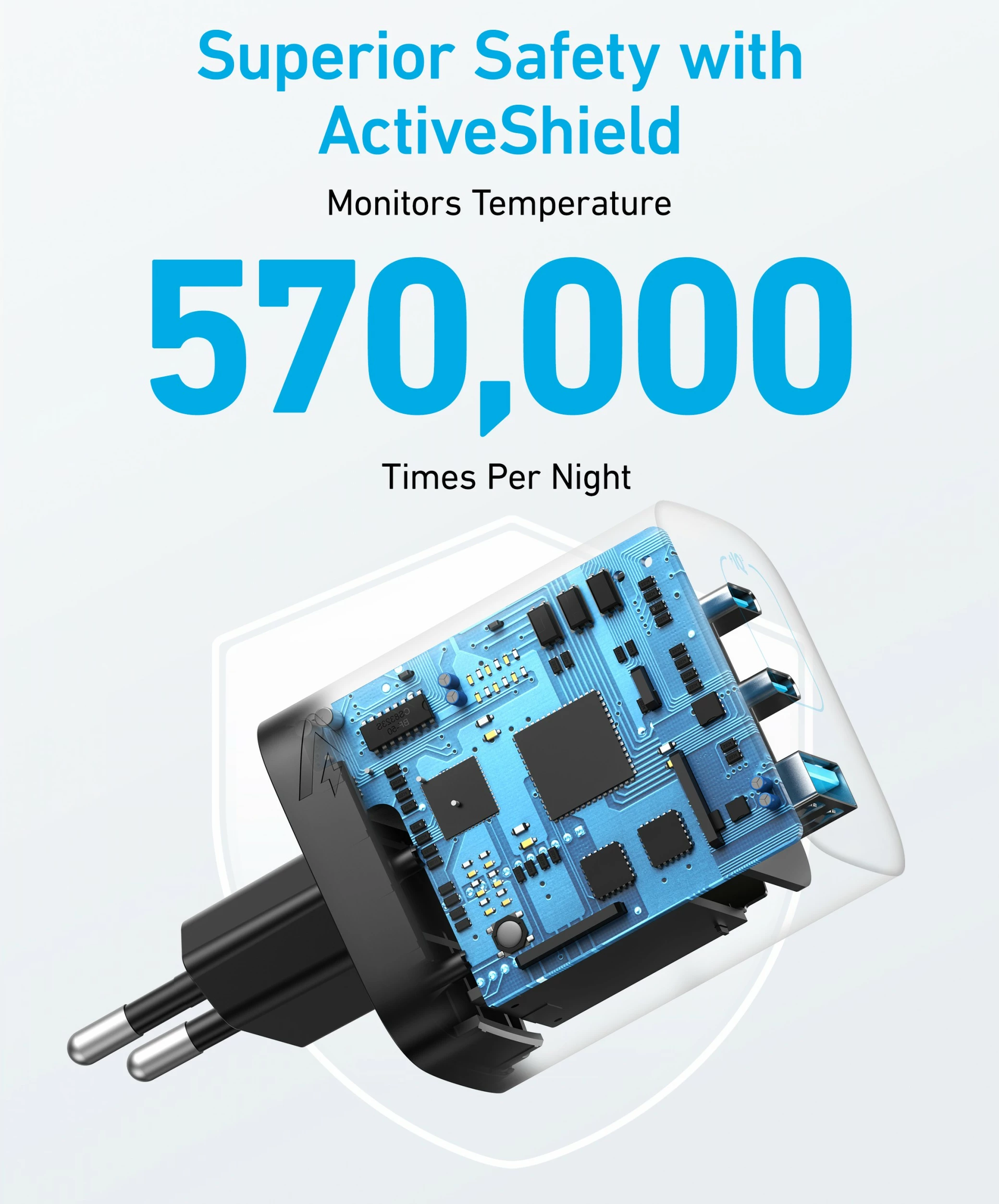 Močnik 67W, USB, črn Anker 336