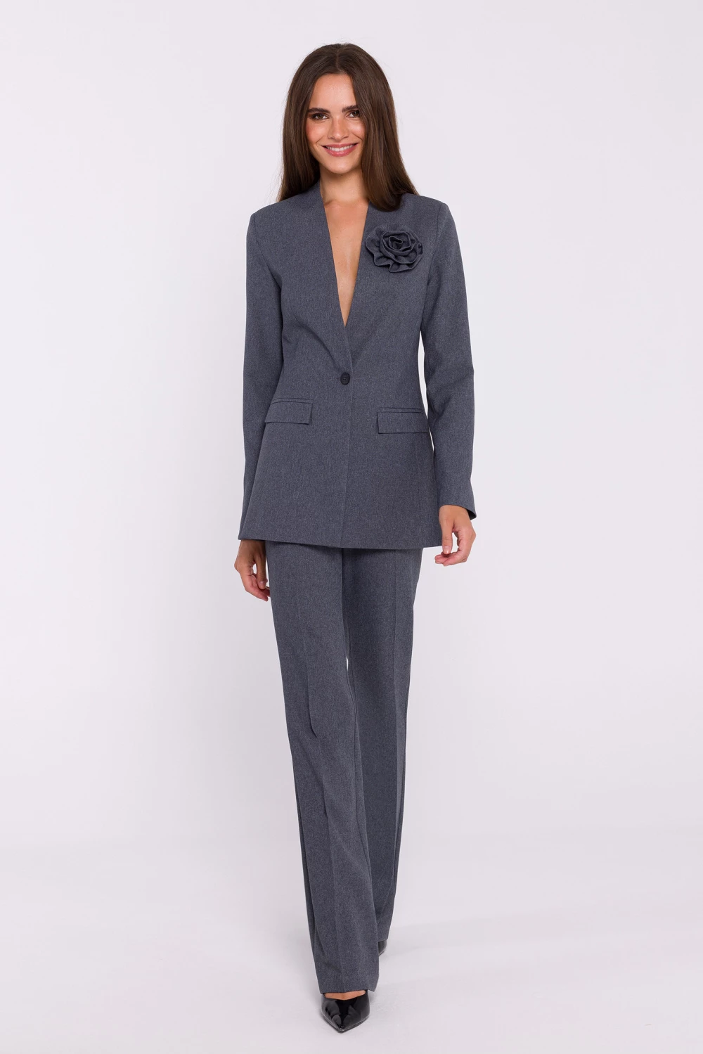 Elegantna ženska jakna Stylove model 200375, siva