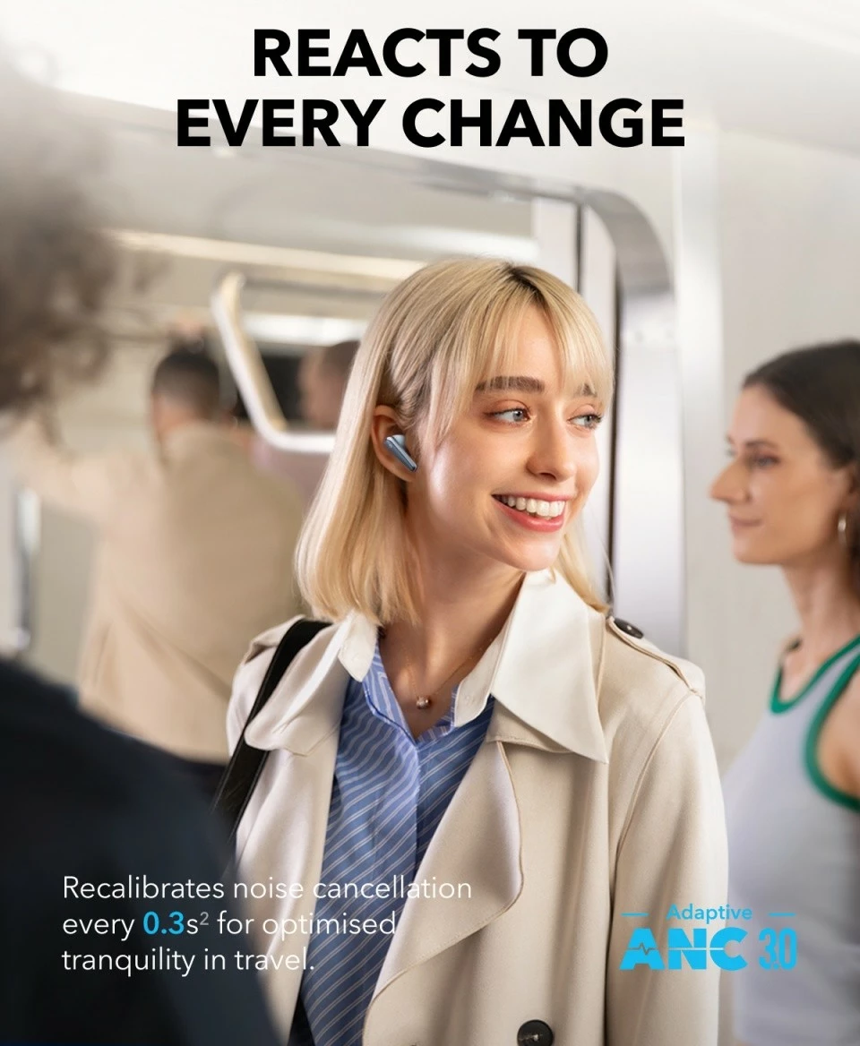 Brezžične slušalke Soundcore Liberty 4 PRO, Bluetooth, sijajno modra