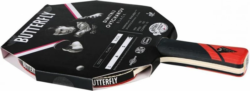 Raketna lopar za namizni tenis Butterfly Ovtcharov Black, črn