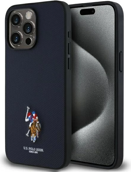 Zaščitna prevleka za iPhone 15 Pro Max 6,7", U.S. Polo Assn. USHCP15XPEMV, navy