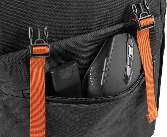 Nahrbtnik za prenosnik Natec Niala, 15,6", 18 L, črn z oranžno