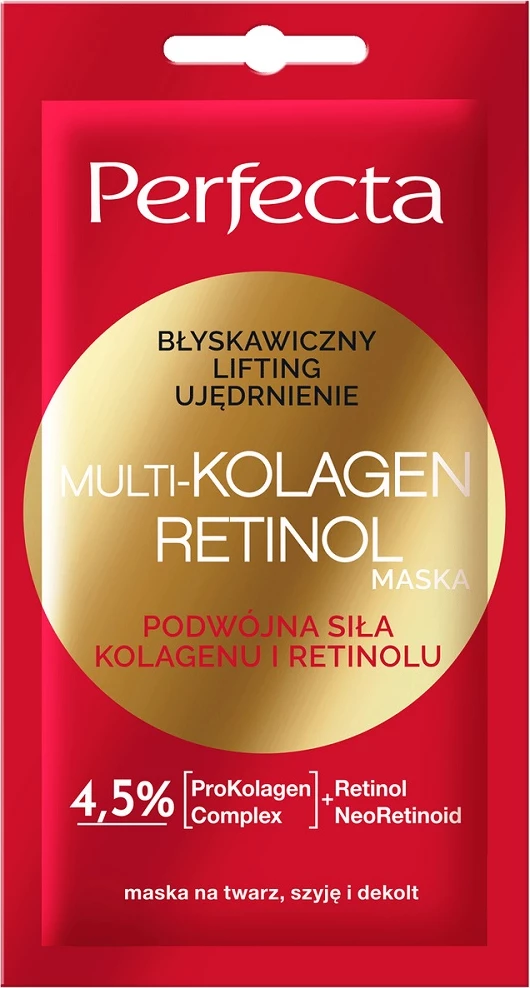 Maska za obraz za ženske Perfecta Multi-Collagen Retinol Mask Rapid Lifting and Firming, 8 ml