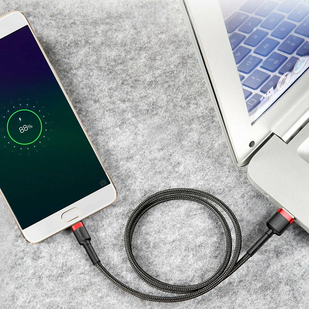 USB na micro USB kabel, Baseus Cafule CAMKLF-HG1, 3 m, sivo-črn