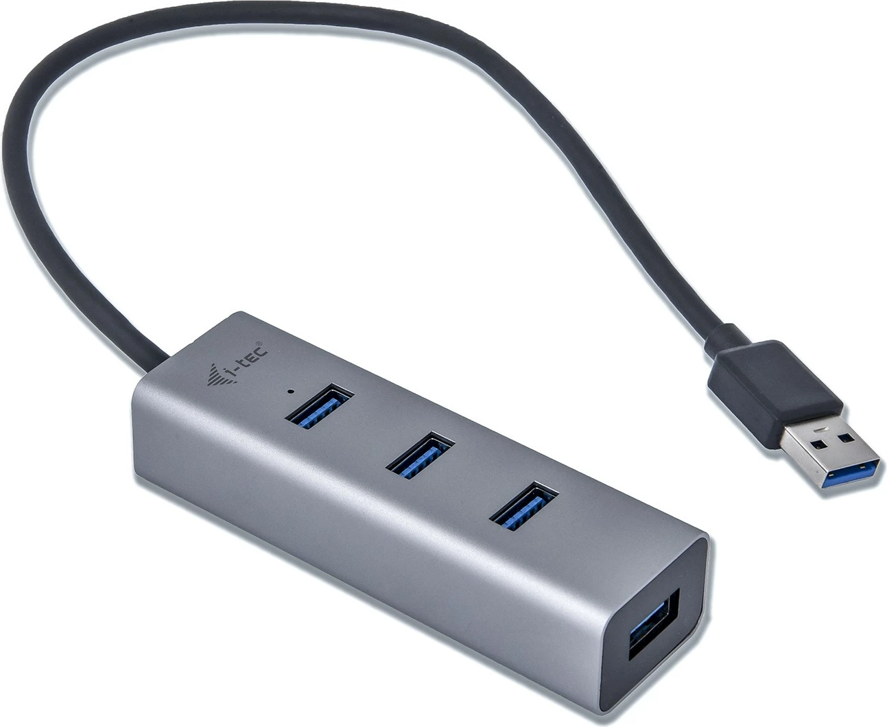 USB razdelilec z 4 vrati i-tec Metal, USB 3.0, 5000 Mbit/s, siv