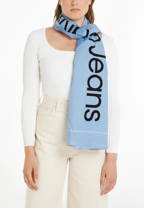 Šal svetlo modre barve Calvin Klein za ženske