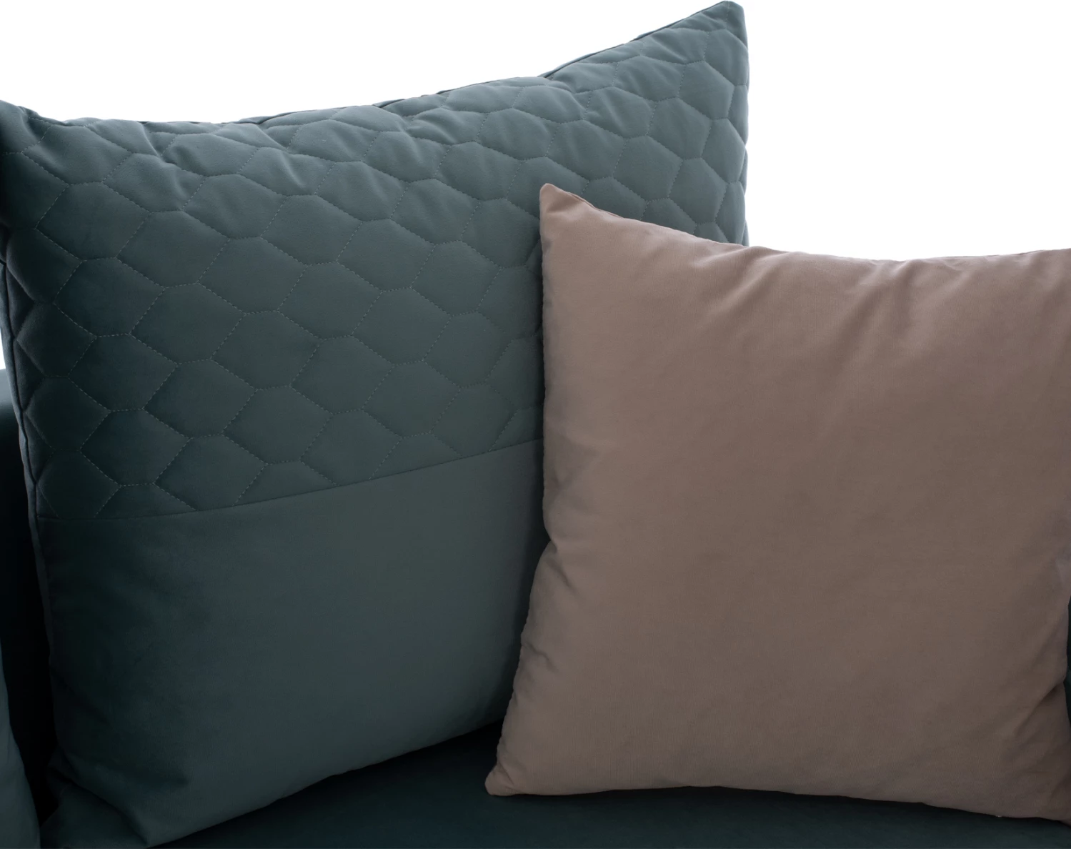 Kotna sedežna garnitura PORTOFINO, barva mete, visoke noge, 2 kosa, zamenljiva, odporna na madeže in vodo