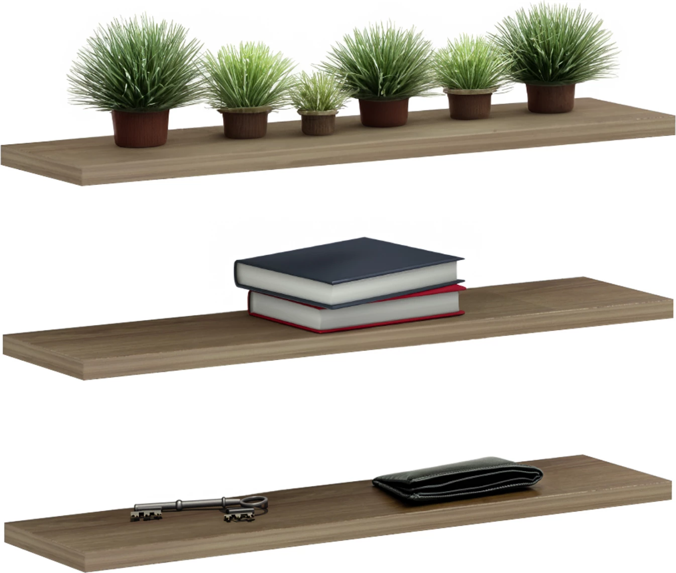 Stenske police Cassius FH8966.12 melamin v naravni barvi 60x14,5 cm