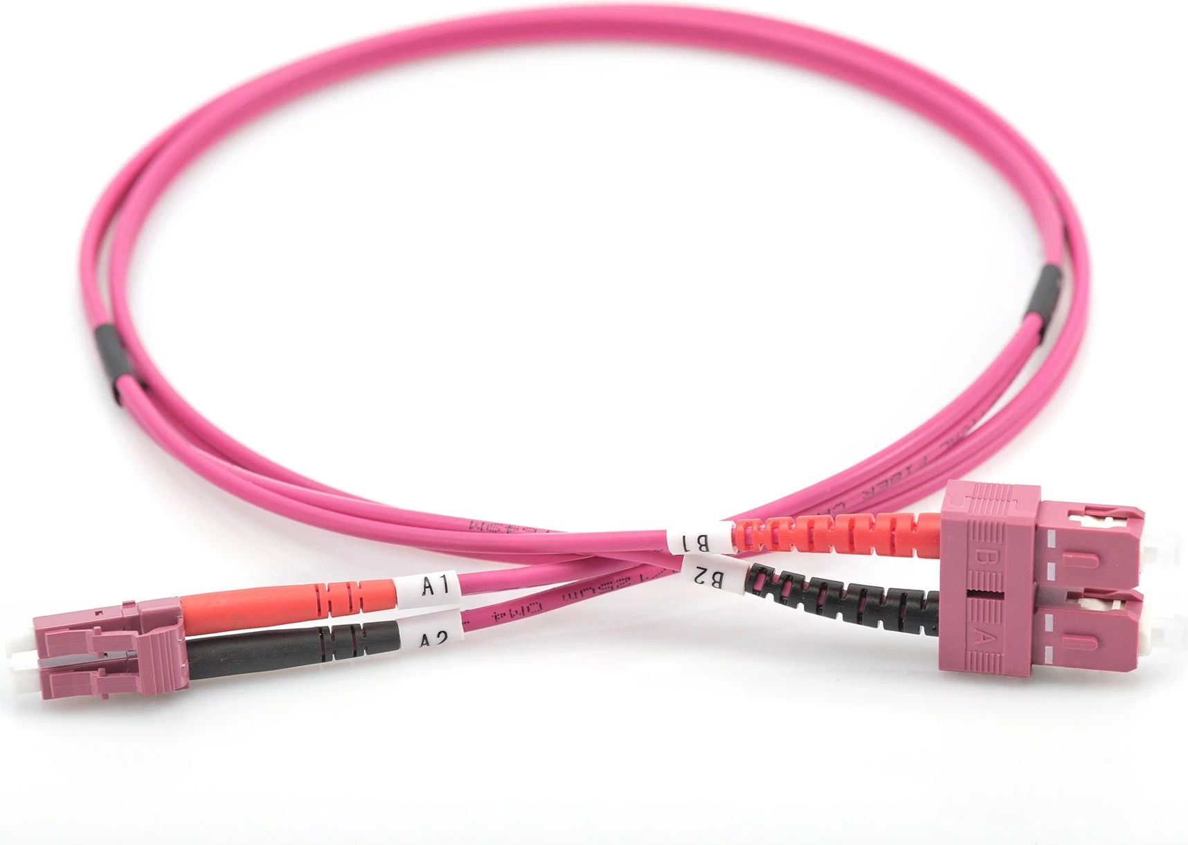 Optični kabel OM4, LC na SC, 3 m, vijoličen — Digitus