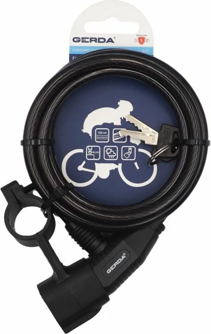 Varnostna ključavnica za kolo Gerda, črna