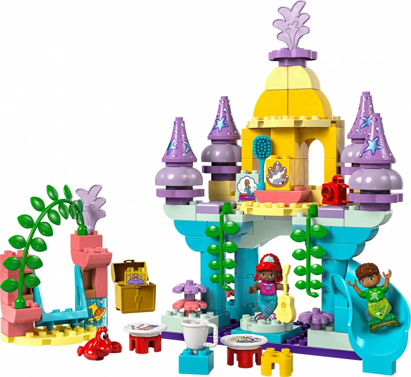 Gradbeni set Čarobni podvodni palača Ariela, LEGO DUPLO 10435, 116 delov, večbarven