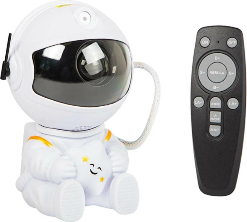 Nočna lučka LED projektor astronaut, BLOW, bela, z daljinskim upravljalnikom